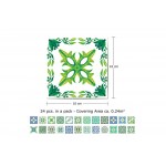 Csempe matrica - Turkish Green Mosaic - 24 drb - 10x10 cm